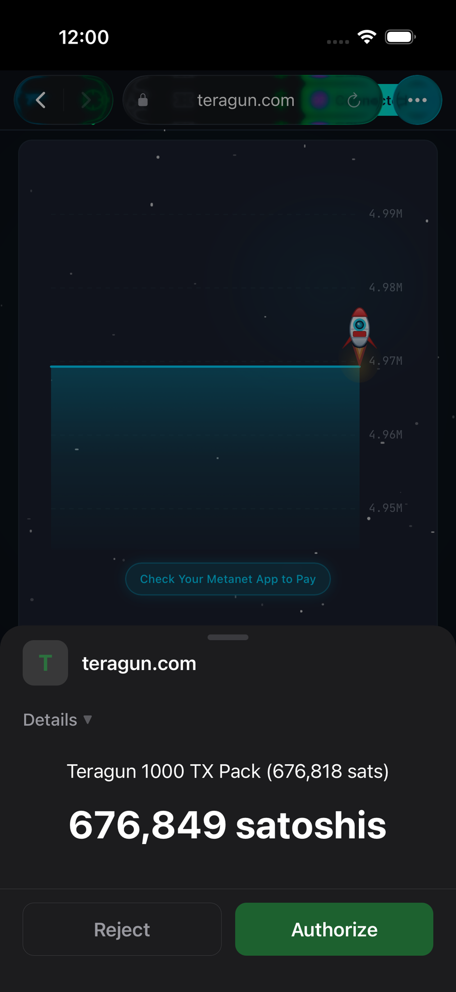 Permission sheet for a spending request